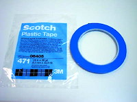 3M Ruban adhésif vinyle 471+, Bleu, 6 mm x 32 m