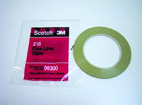 3M Ruban adhésif de masquage ligne fine Scotch® 218, Vert, 1,6 mm x 55 m
