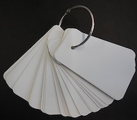 Musterbleche weiss blank  für Colorbox 50x100mm inkl. separatem Ring