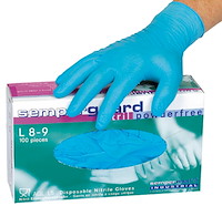 Semperguard Nitril guanti monouso blu senza cipria Gr. M,