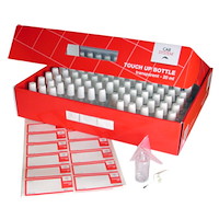 CS Touch Up  Pinselflasche zum Abfüllen transparent inkl. Mischkugel, Deckel und intergr. Pinsel Fassungsvermögen: 20ml