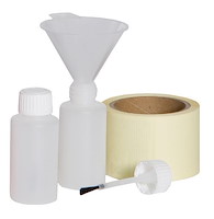 Colad leere Pinselflasche 30 ml, 100 Stück inkl. je 2 kleine Stahlkugeln, Etiketten und einen Trichter