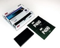 3M Hookit Pads à main flexibles P400 vert inclue pad en mousse