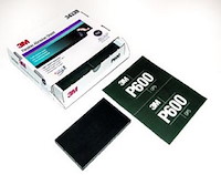 3M Hookit Pads à main flexibles P600 vert inclue pad en mousse