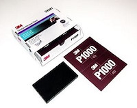 3M Hookit Pads à main flexibles P1000 marron inclue pad en mousse