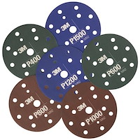 3M Hookit flexibles disques abrasifs, P800 brun / 15-trous
