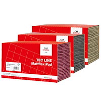 Tec Line Mattflex Schleifvlies - Pad  very fine, 115x230mmrot:  Mattieren von Neuteilen, Altlacken und Aluminium